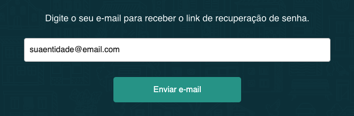 Tela de recuperação de senha